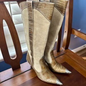 J. Vincent Suede & Leather 
 Heeled Boots for Women